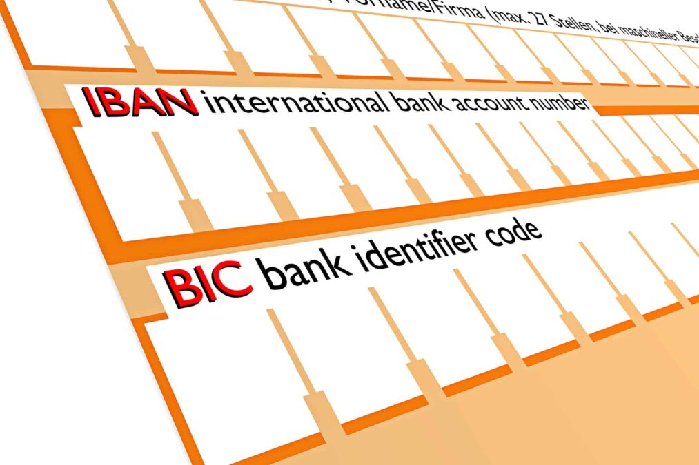 Kod BIC/SWIFT i numer IBAN - formularz