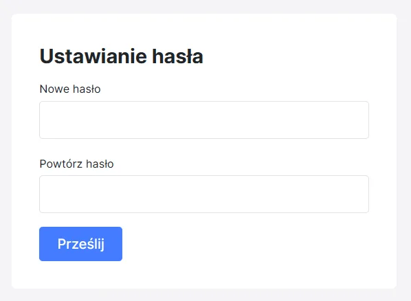 Resetowanie hasła – ustawienie nowego hasła do konta
